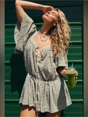 Country Line Plaid Romper